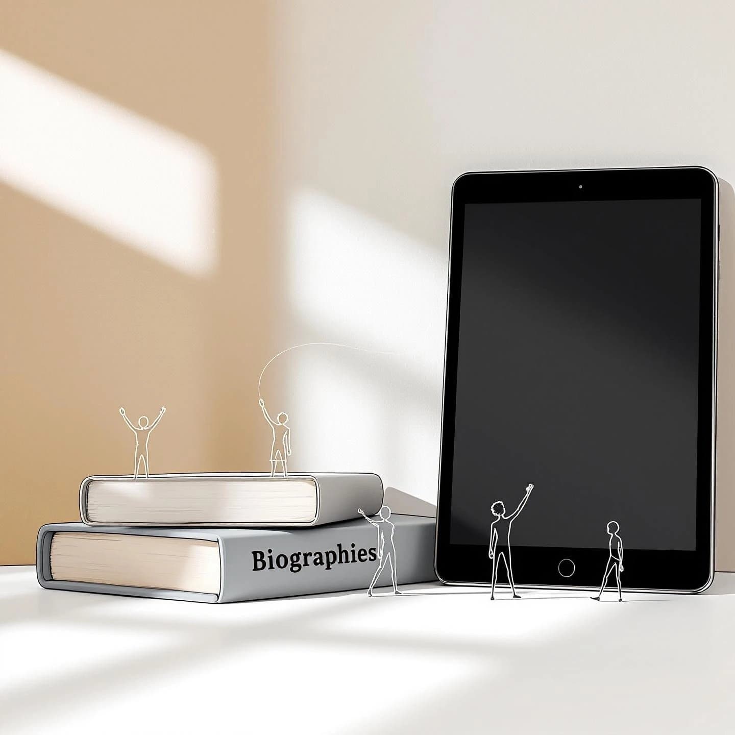 a symbolic representation of biographies bridging traditional and digital storytelling