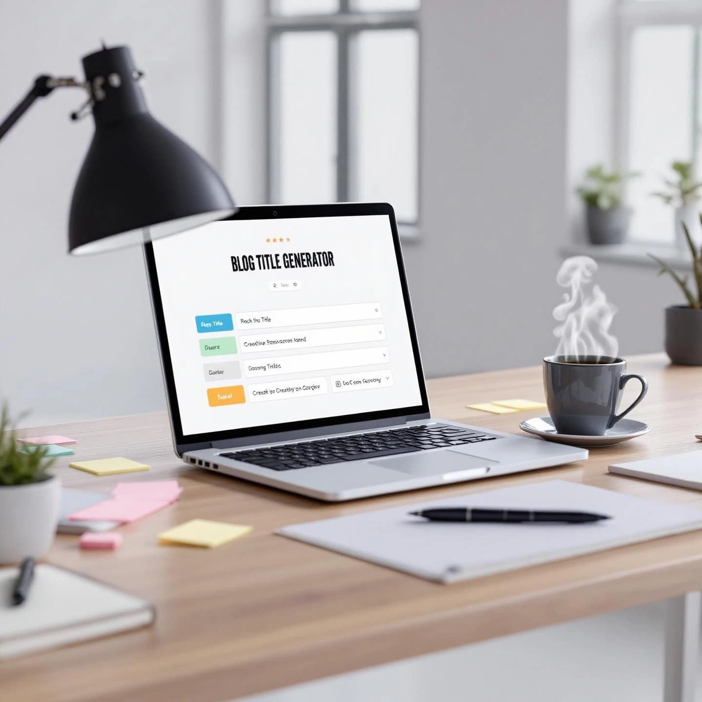 modern blog title generator workspace for creative and seo focused headline creation