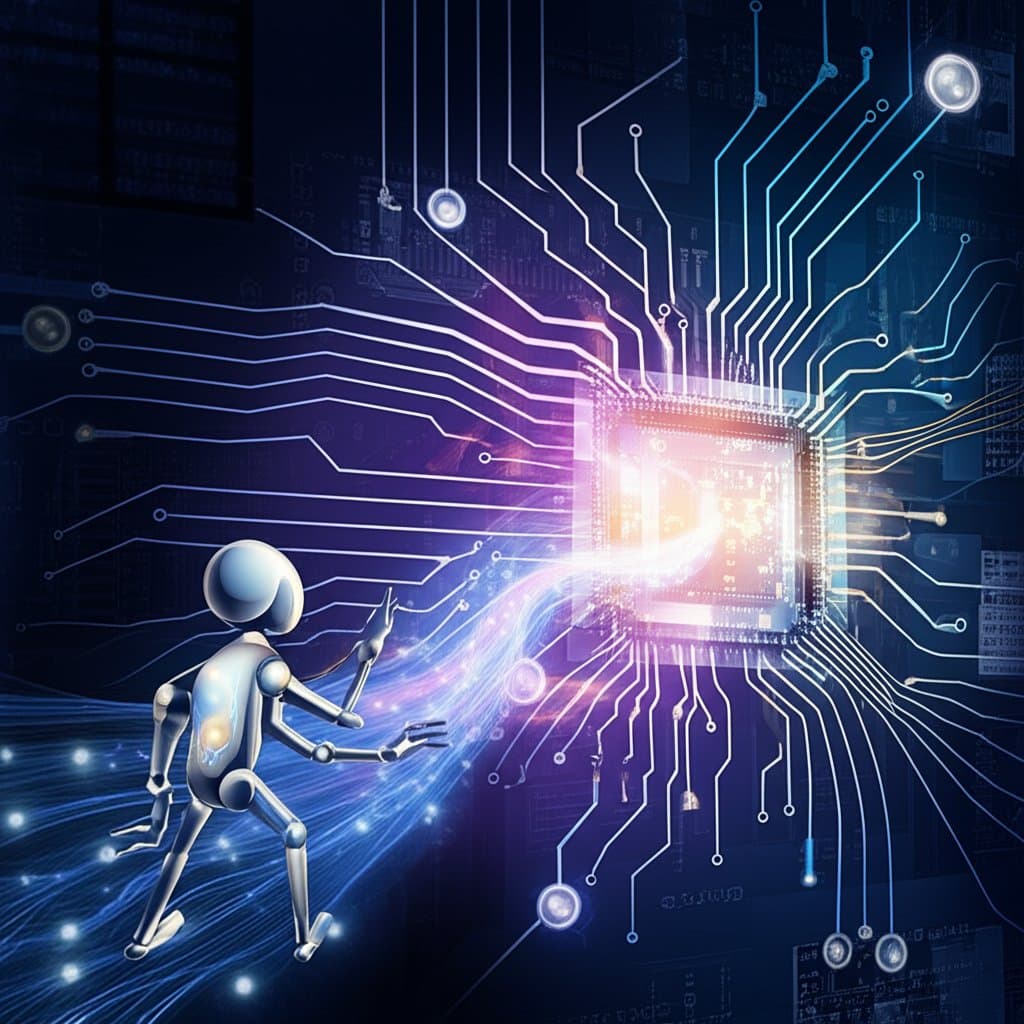 abstract visualization of a search engines crawling indexing and ranking process